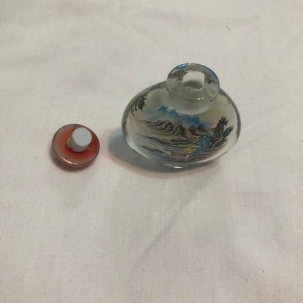 Inside Painted Oriental Snuff/Scent Bottle.