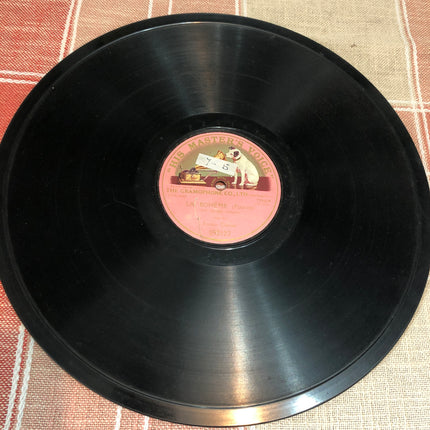 Enrico Caruso 78rpm Record Singing From La Boheme (Puccini).