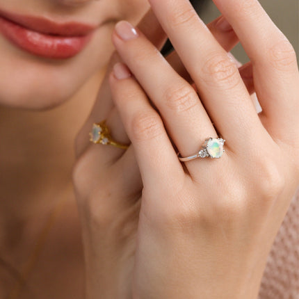 Opal Ring in Sterling Silver