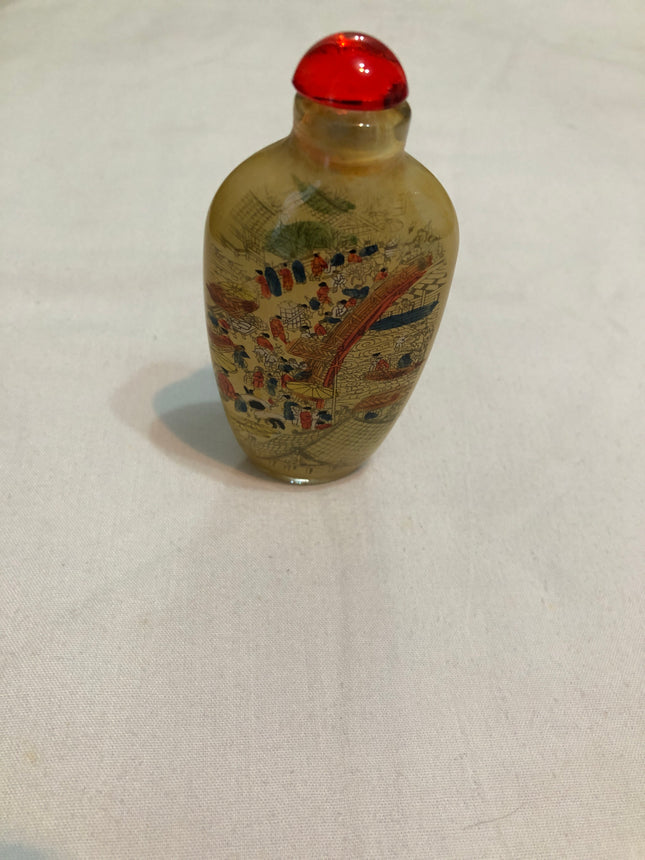 Inside Painted Oriental Snuff/Scent Bottle.