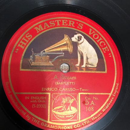 Enrico Caruso - For You Alone 78rpm Gramophone Record.
