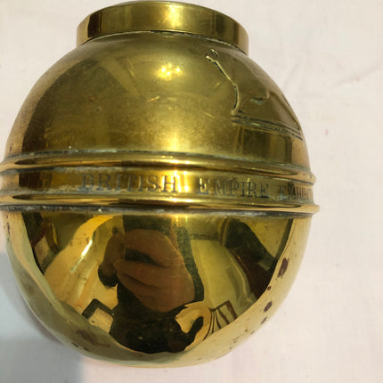 Liptons Souvenir British Empire Exhibition Brass Tea Caddy From 1924.