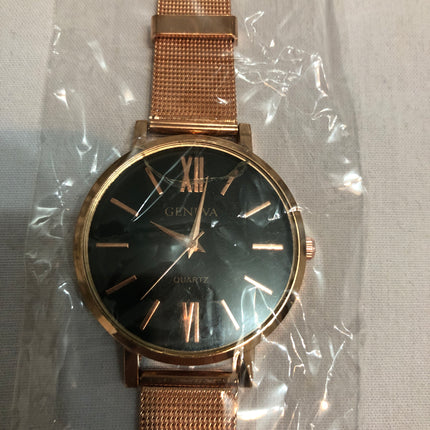 Brand New Gold Coloured Geneva Wristwatch.