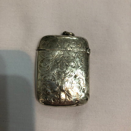 Solid Silver Hallmarked Vesta Case