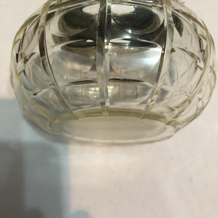Antique Silver Topped Cut Glass Dressing Table Jar.