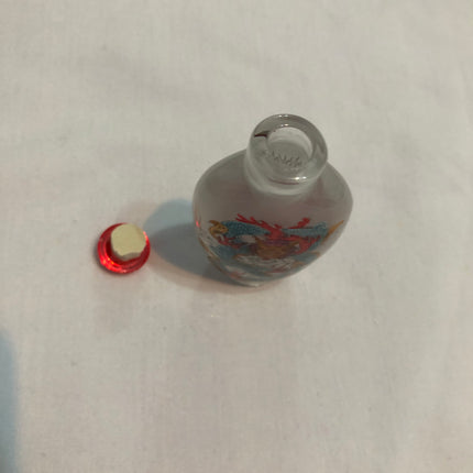 Inside Painted Oriental Snuff/Scent Bottle.