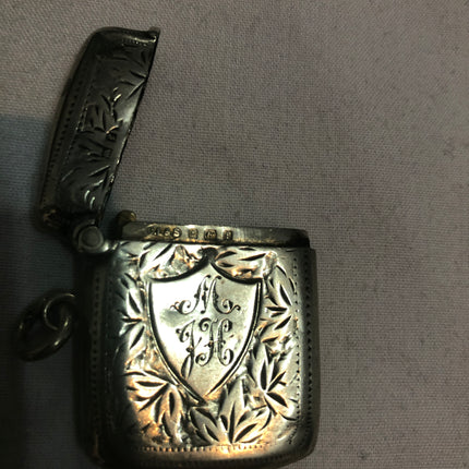 Antique Silver Vesta Case.