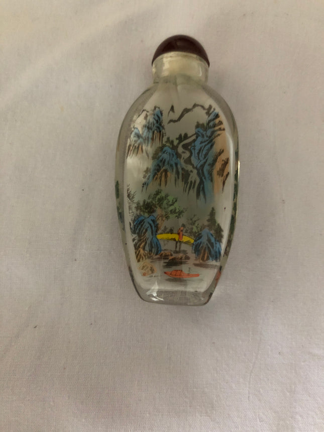 Inside Painted Oriental Snuff/Scent Bottle.