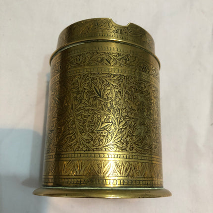 Brass Cigarette Box With Ashtray Lid.