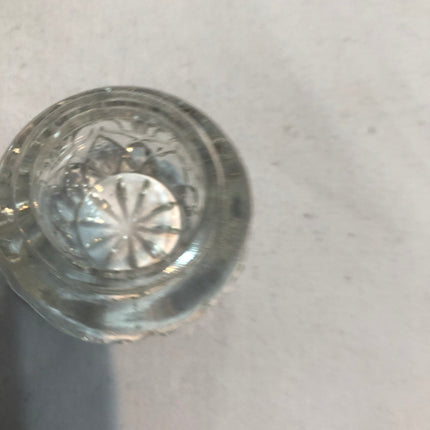 Antique Silver Topped Cut Glass Dressing Table Pot.