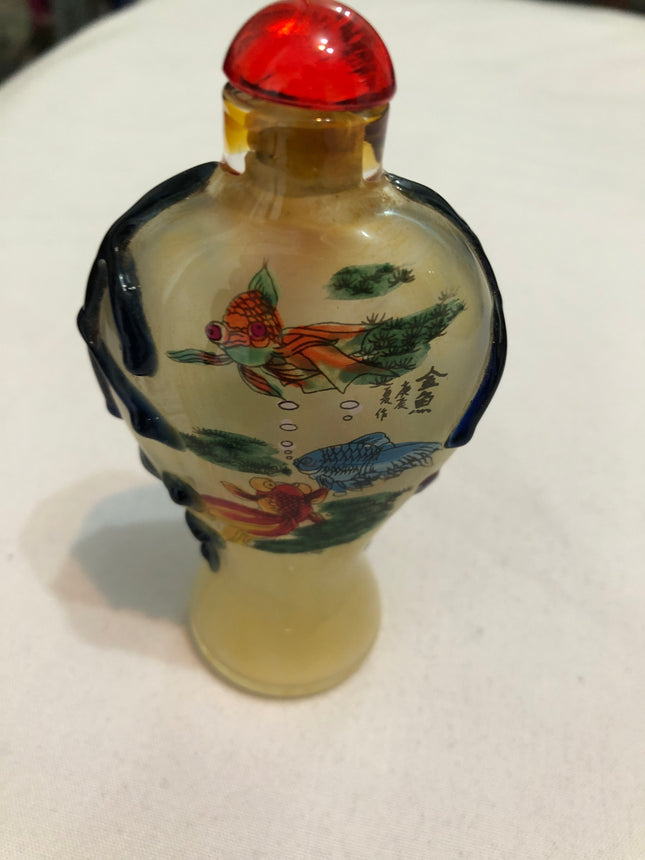 Large Inside Painted Oriental Snuff Bottle.
