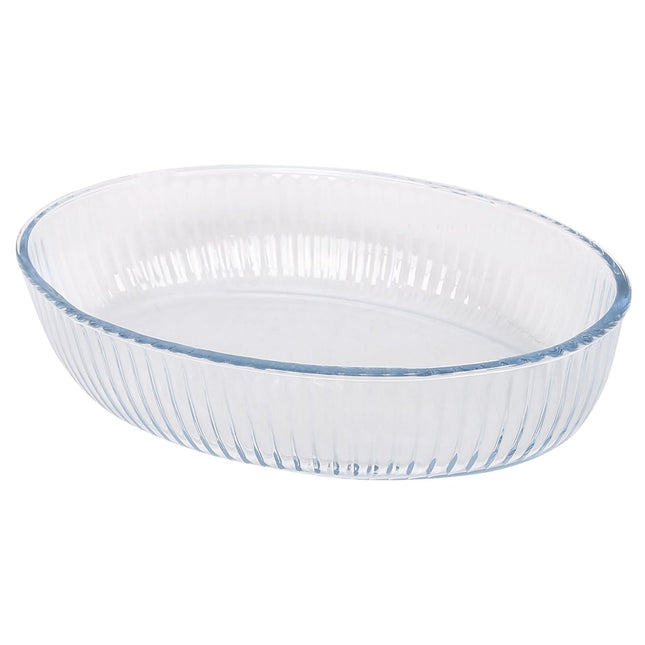 Optical Oval Glass Oven Dish - 35cm x 24cm