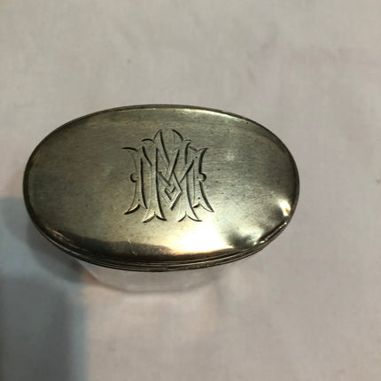 Silver Topped Dressing Table Jar.