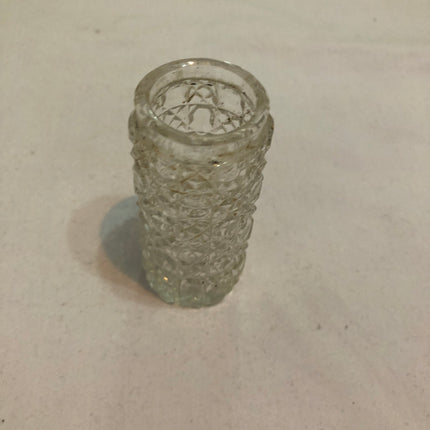 Antique Glass Silver Topped Dressing Table Pot.