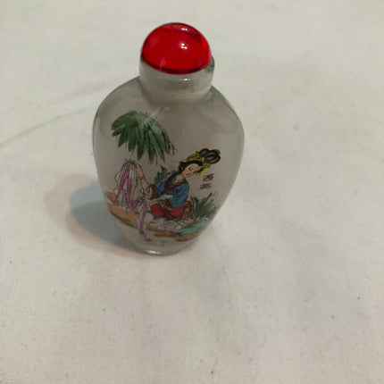 Inside Painted Oriental Snuff/Scent Bottle.