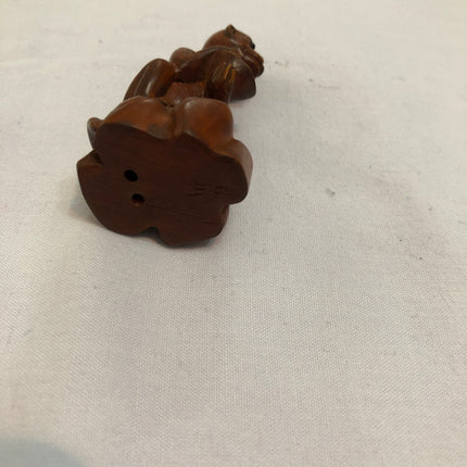 Carved Boxwood Netsuke (Signed)