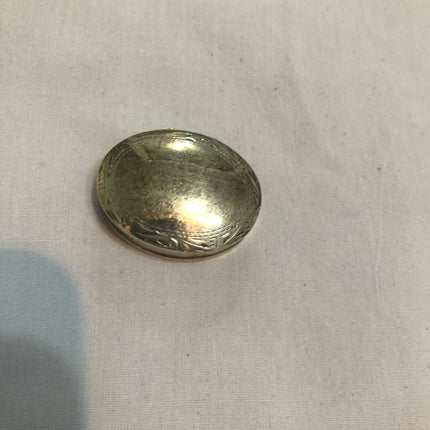 Silver Oval Pill Box
