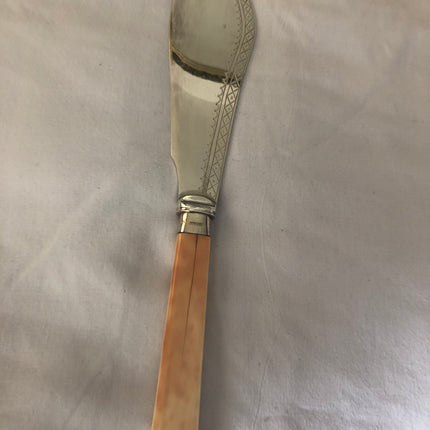 Solid Silver Antique Fish Servers.