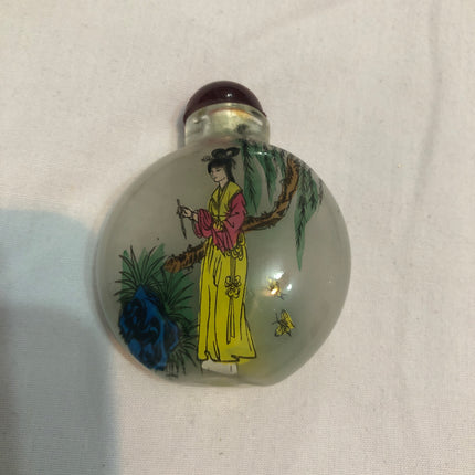 Inside Painted Oriental Snuff/Scent Bottle.
