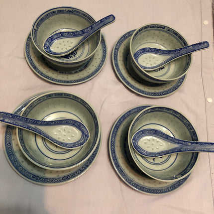 Chinese Dish, Plates & Spoons Set.
