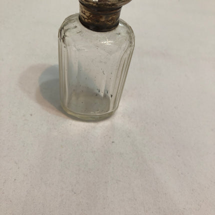 Antique Glass Silver Topped Dressing Table Bottle.