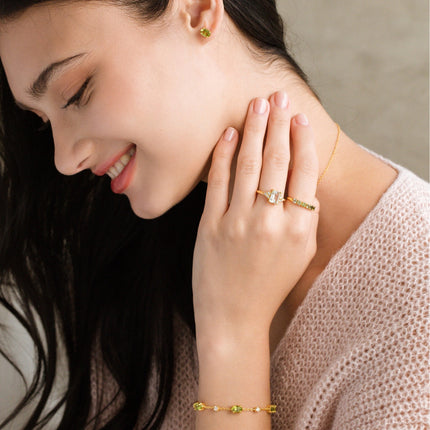 Peridot Bracelet in 18k Gold Vermeil