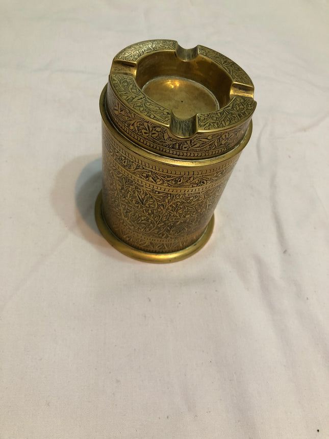 Brass Cigarette Box With Ashtray Lid.