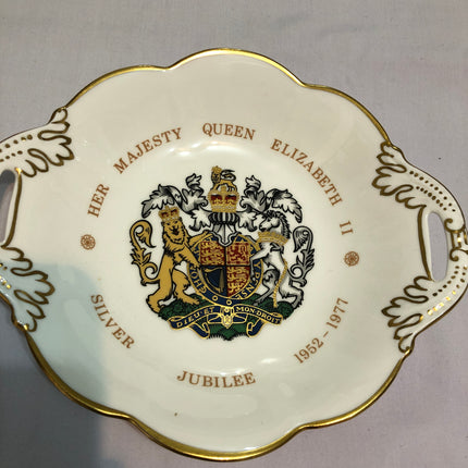 Coalport Queen Elizabeth Silver Jubilee Commemorative Dish.