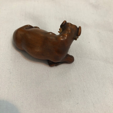 Vintage Carved Japanese Boxwood Netsuke.
