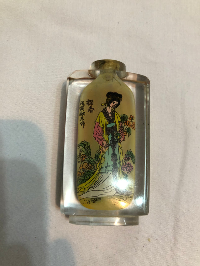 Hand Painted Oriental Snuff/Scent Bottle.