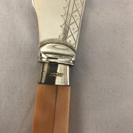 Solid Silver Antique Fish Servers.