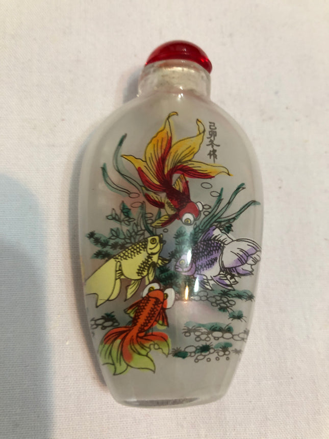 Inside Painted Oriental Snuff/Scent Bottles.