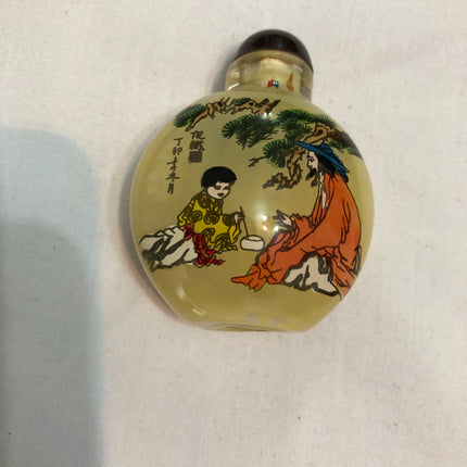 Inside Painted Oriental Snuff/Scent Bottle.
