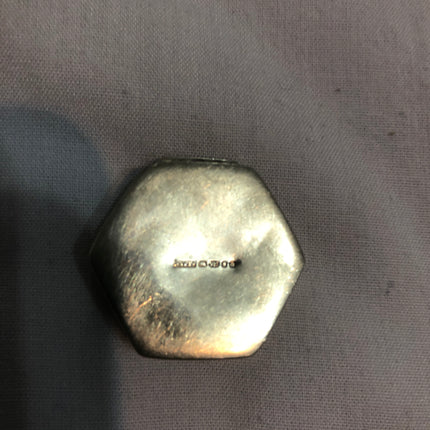 Fully Hallmarked Silver Pill Box.