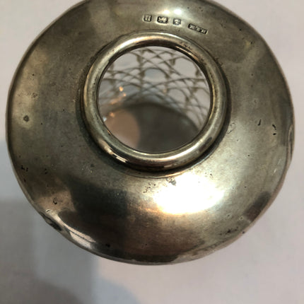 Antique Cut Glass Silver Topped Dressing Table Pot.