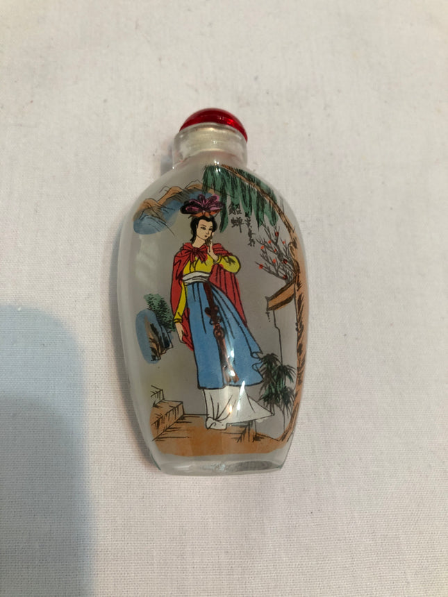 Inside Painted Oriental Snuff/Scent Bottle.