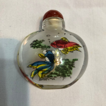 Inside Painted Oriental Snuff/Scent Bottle.