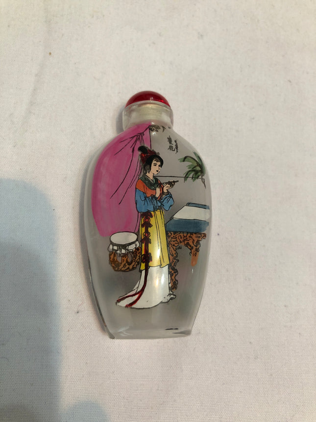 Inside Painted Oriental Snuff/Scent Bottle.