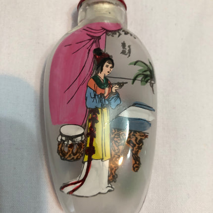 Inside Painted Oriental Snuff/Scent Bottle.