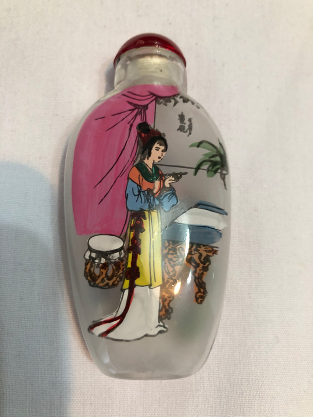 Inside Painted Oriental Snuff/Scent Bottle.