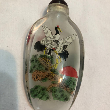 Inside Painted Oriental Snuff/Scent Bottle.