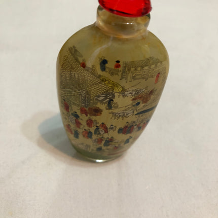Inside Painted Oriental Snuff/Scent Bottle.