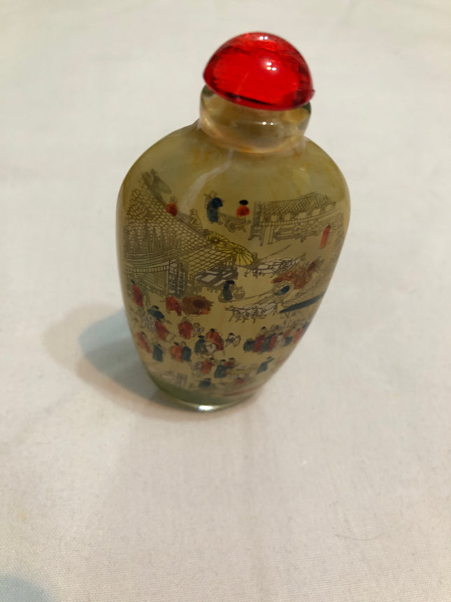 Inside Painted Oriental Snuff/Scent Bottle.