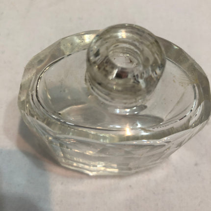 Antique Glass Silver Topped Dressing Table Bottle.