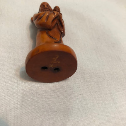 Vintage Carved Japanese Boxwood Netsuke.