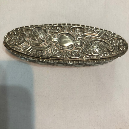 Antique Silver Topped Cut Glass Dressing Table Jar.