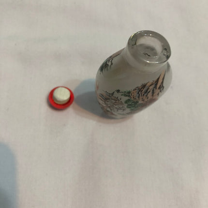 Inside Painted Oriental Snuff/Scent Bottle.
