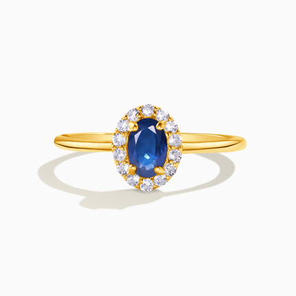 Blue Sapphire Ring in 18k Gold Vermeil
