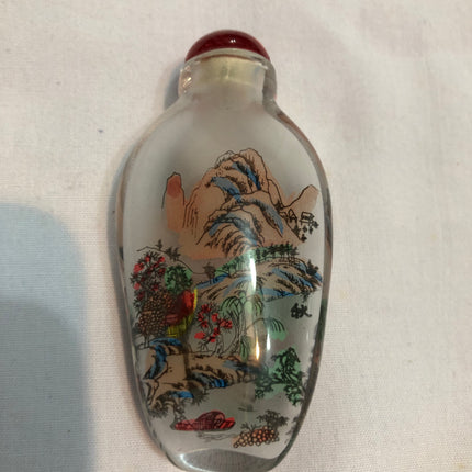 Inside Painted Oriental Snuff/Scent Bottle.