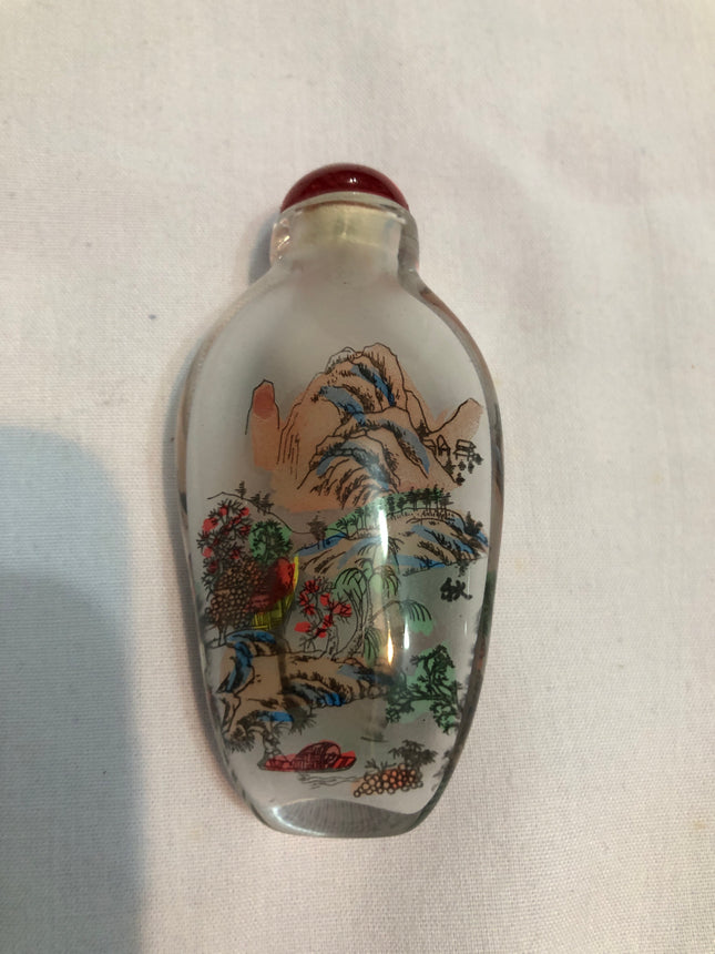 Inside Painted Oriental Snuff/Scent Bottle.